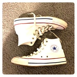 White Hightop Converse Allstars
